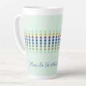 Fun Polka Dot Inspirerend Latte Mok (Linkerhoek)