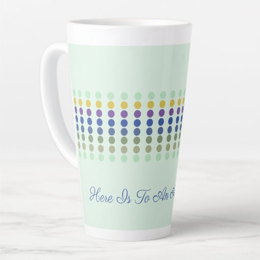 Fun Polka Dot Inspirerend Latte Mok (Linkerhoek)