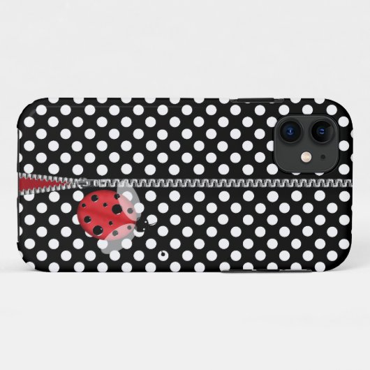 Fun Polka Dot & Ladybug iPhone 5 Hoesje (Achterkant (horizontaal))
