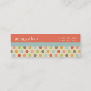 Fun Polka Dot Mammie Calling Card Contactkaartje