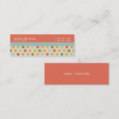Fun Polka Dot Mammie Calling Card Contactkaartje (Voorkant / Achterkant)