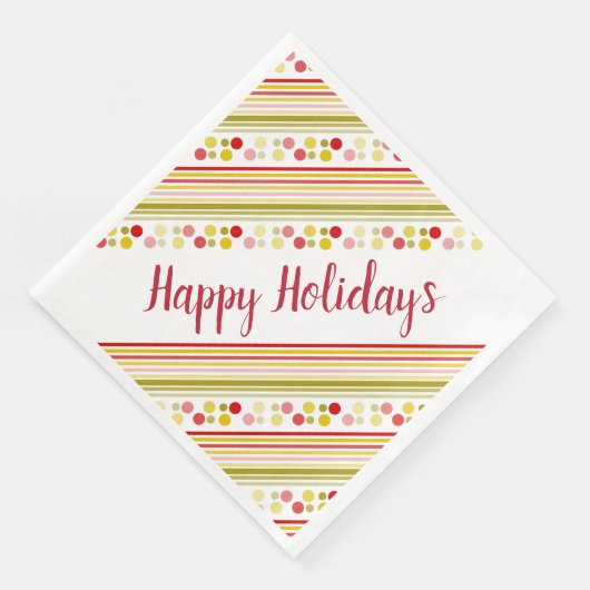 Fun Polka Dot met Stripe Accented Servet (Hoek)