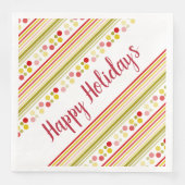 Fun Polka Dot met Stripe Accented Servet (Voorkant)