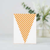 Fun Polka Dot Oranje Colorful Flag Bunting Briefkaart (Staand voorkant)