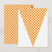 Fun Polka Dot Oranje Colorful Flag Bunting Briefkaart (Voorkant / Achterkant)
