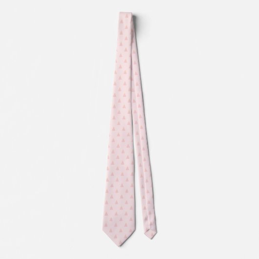 Fun Polka Dot Pattern Pastel Blush Pink Kerstmis Stropdas (Voorkant)