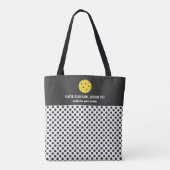 Fun Polka Dot Print Custom Pickleball Paddle Tote Bag (Achterkant)