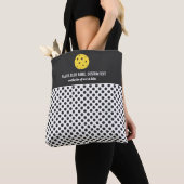 Fun Polka Dot Print Custom Pickleball Paddle Tote Bag (Dichtbij)