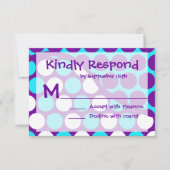 Fun Polka Dot Wave Pattern RSVP-kaarten RSVP Kaartje (Voorkant)