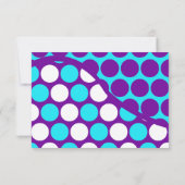 Fun Polka Dot Wave Pattern RSVP-kaarten RSVP Kaartje (Achterkant)
