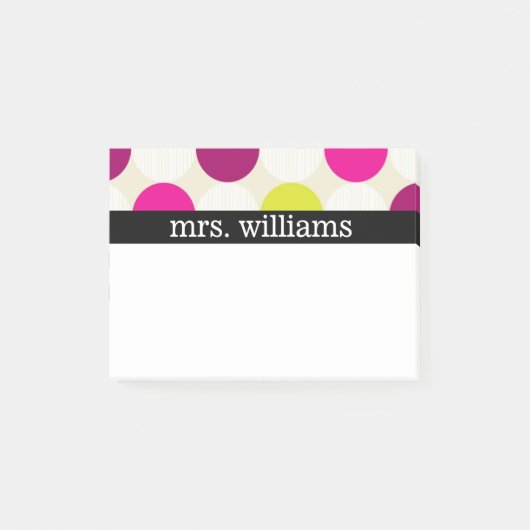 Fun Polka Dots - Personaliseren Post-it® Notes (Voorkant)