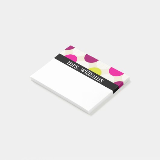 Fun Polka Dots - Personaliseren Post-it® Notes (Schuin)