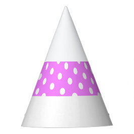 Fun Polka Dots Snoep Roze Streep Witte Achtergrond Feesthoedjes