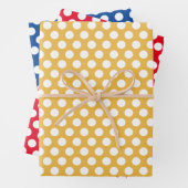 Fun Polka Dots Wrapping Paper Set van 3 (In situ)