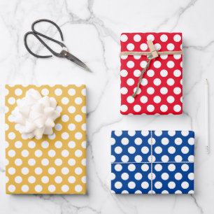 Fun Polka Dots Wrapping Paper Set van 3