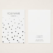 Fun polka stip earing display card visitekaartje (Voorkant /achterkant)