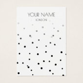 Fun polka stip earing display card visitekaartje (Voorkant)