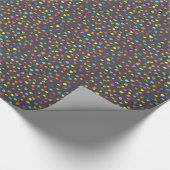 Fun polka stit rainbow boho waterverf art. cadeaupapier (Hoek)