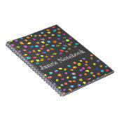Fun polka stit rainbow boho waterverf art. notitieboek (Rechterzijde)