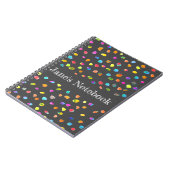 Fun polka stit rainbow boho waterverf art. notitieboek (Linkerzijde)