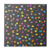 Fun polka stit rainbow boho waterverf art. tegeltje (Voorkant)