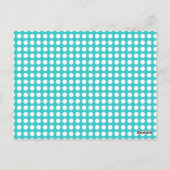 Fun Polkadot Blauwgroen  vlag Bunting Briefkaart (Achterkant)