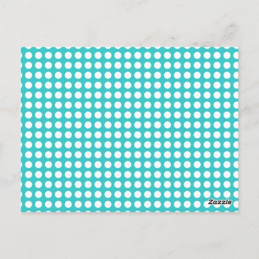 Fun Polkadot Blauwgroen  vlag Bunting Briefkaart (Achterkant)
