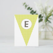Fun Polkadot Lime Green  Flag Bunting Briefkaart (Staand voorkant)