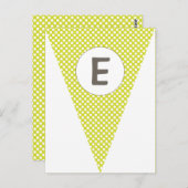 Fun Polkadot Lime Green  Flag Bunting Briefkaart (Voorkant / Achterkant)