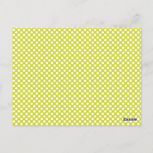 Fun Polkadot Lime Green Flag Bunting Briefkaart (Achterkant)