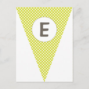Fun Polkadot Lime Green Flag Bunting Briefkaart