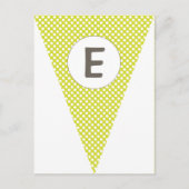 Fun Polkadot Lime Green  Flag Bunting Briefkaart (Voorkant)