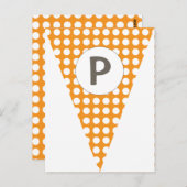 Fun Polkadot Oranje  vlag Bunting Briefkaart (Voorkant / Achterkant)