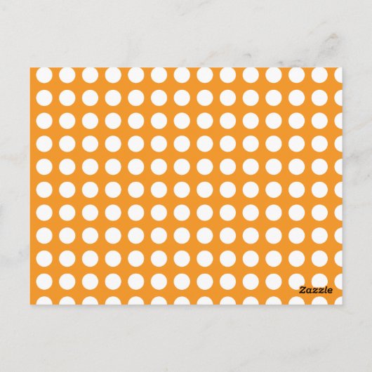 Fun Polkadot Oranje  vlag Bunting Briefkaart (Achterkant)