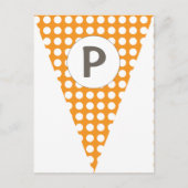 Fun Polkadot Oranje  vlag Bunting Briefkaart (Voorkant)