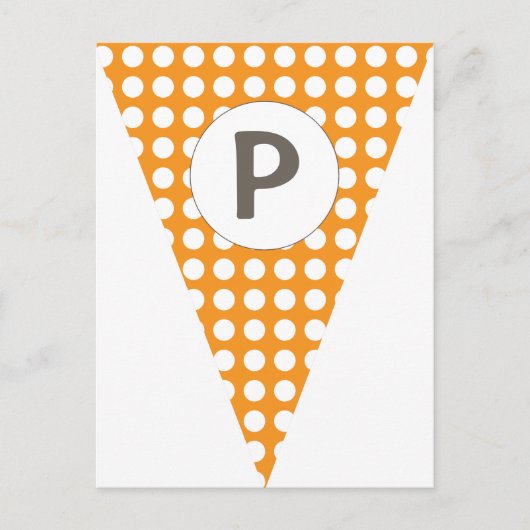 Fun Polkadot Oranje  vlag Bunting Briefkaart (Voorkant)