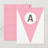 Fun Polkadot Pink  vlag Bunting Briefkaart (Voorkant / Achterkant)