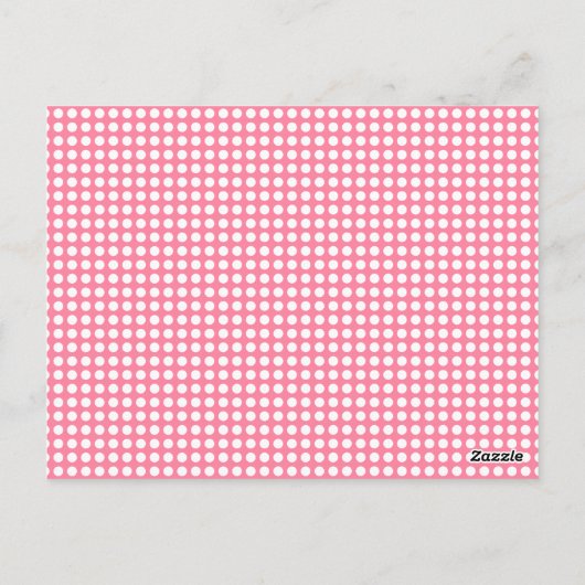 Fun Polkadot Pink vlag Bunting Briefkaart (Achterkant)