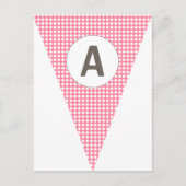 Fun Polkadot Pink  vlag Bunting Briefkaart (Voorkant)