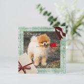 Fun Pommeren Kerstmis Ik ben een goede Kaart voor  (Staand voorkant)