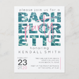 Fun Pool and Tropical Theme Bachelorette Party Briefkaart