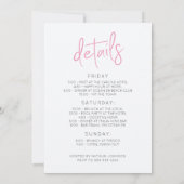 Fun Pool and Tropical Theme Bachelorette Party Kaart (Achterkant)