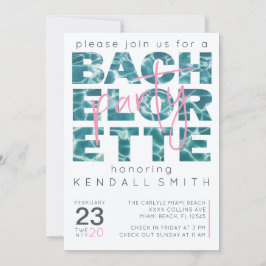 Fun Pool and Tropical Theme Bachelorette Party Kaart