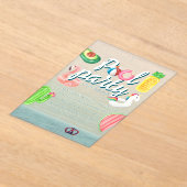 Fun Pool Floaties | poolparty Acryl Uitnodigingen (Laagn)