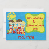 Fun Pool Party Kaart (Voorkant)