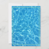 Fun Pool Party Water Theme Kaart (Achterkant)