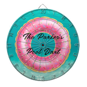 Fun Pool side zomer zwevende roze donut Dartbord
