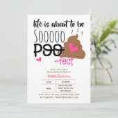 Fun POOP Emoji Life is pofect Love Bridal Showe Kaart (Staand voorkant)