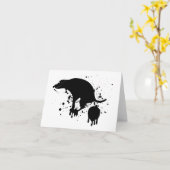 Fun Pooping Dog Kaart (Gele Bloem)