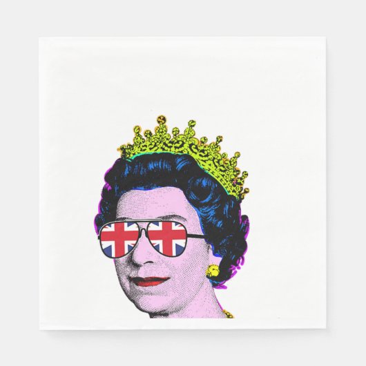 Fun Pop art modern HM Queen Napkins Servet (Voorkant)